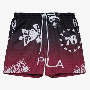 NWT - Mitchell & Ness Philadelphia 76’ers Black Destination Shorts, Size - XL